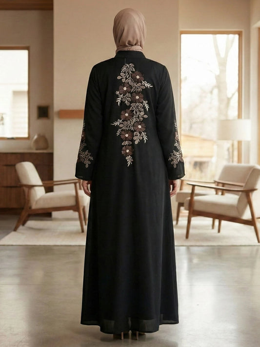 Premium Abaya with Thread embroidery