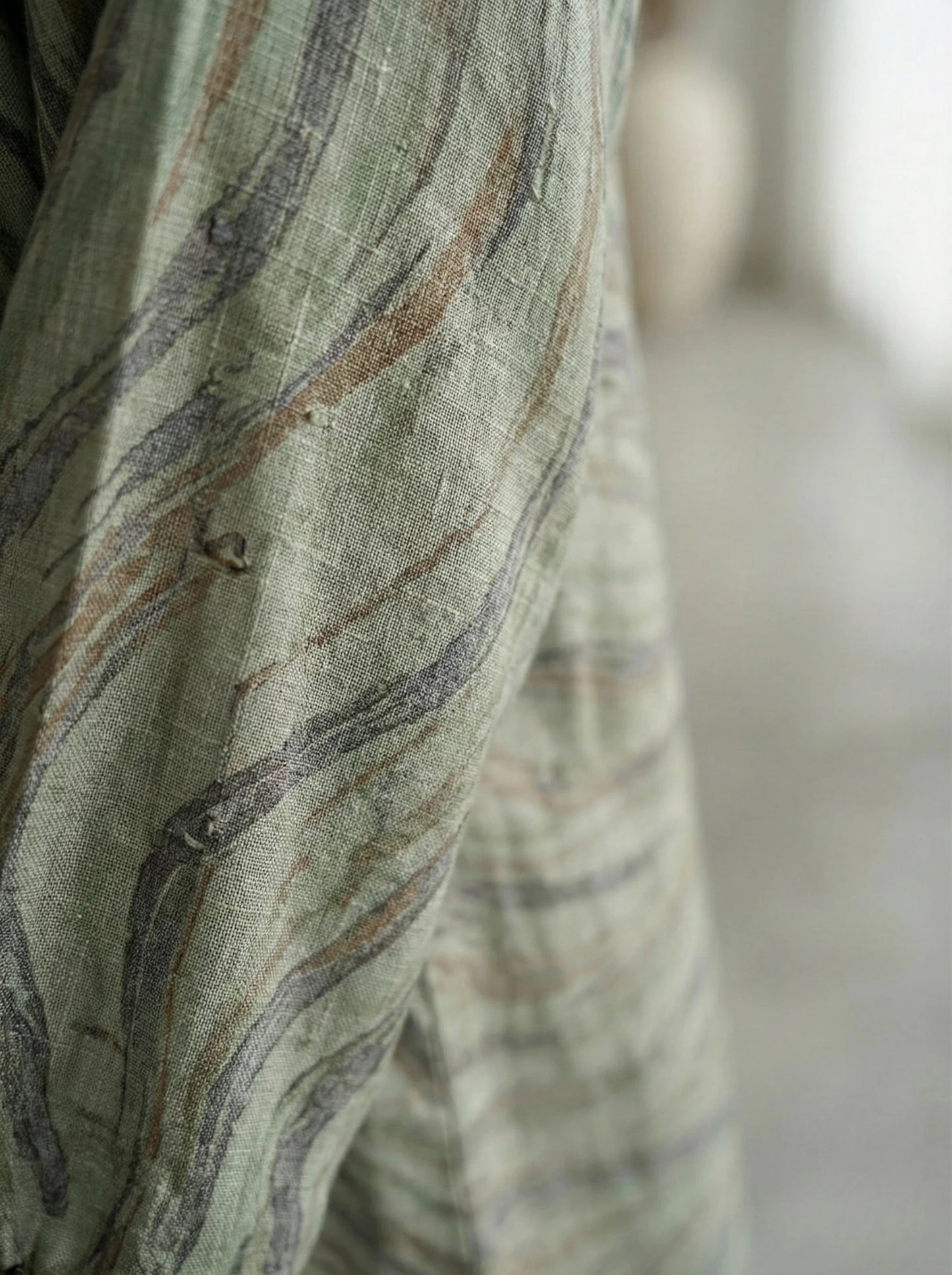 Dubai Printed Front Open Abaya