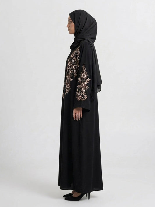 Embroidered Abayas - Flower bloom