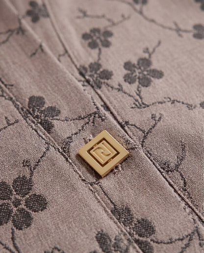 Imported Magestic Self-Design Abaya - Front Open