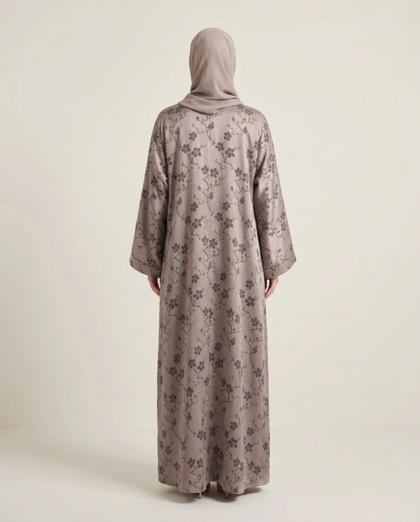 Imported Magestic Self-Design Abaya - Front Open