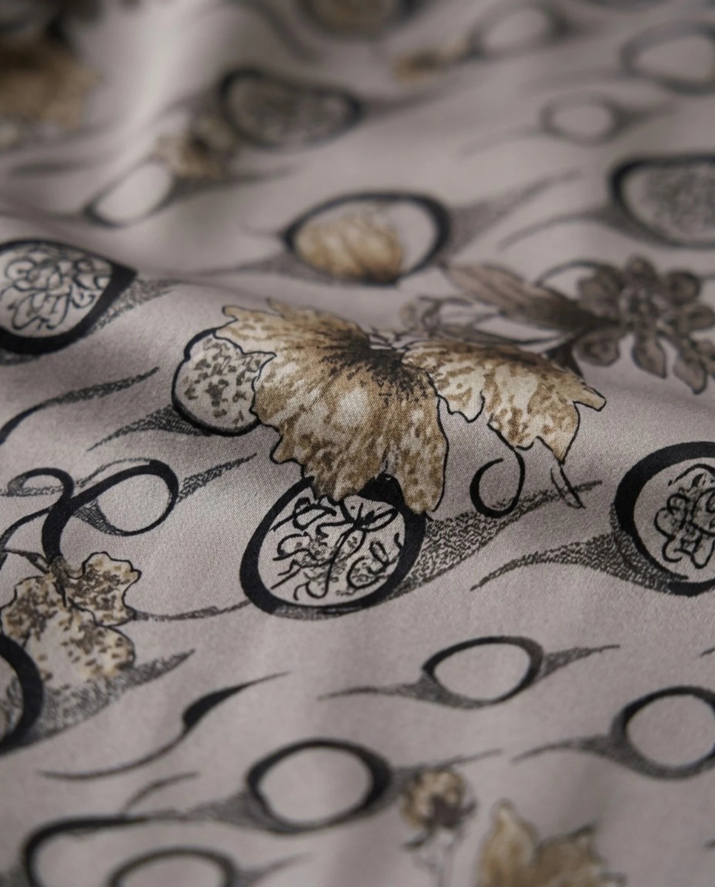 Imported Foil Print Self-Design Abaya - Front Open