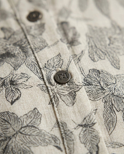 Imported Magestic Printed Light Gray Abaya - Front Open