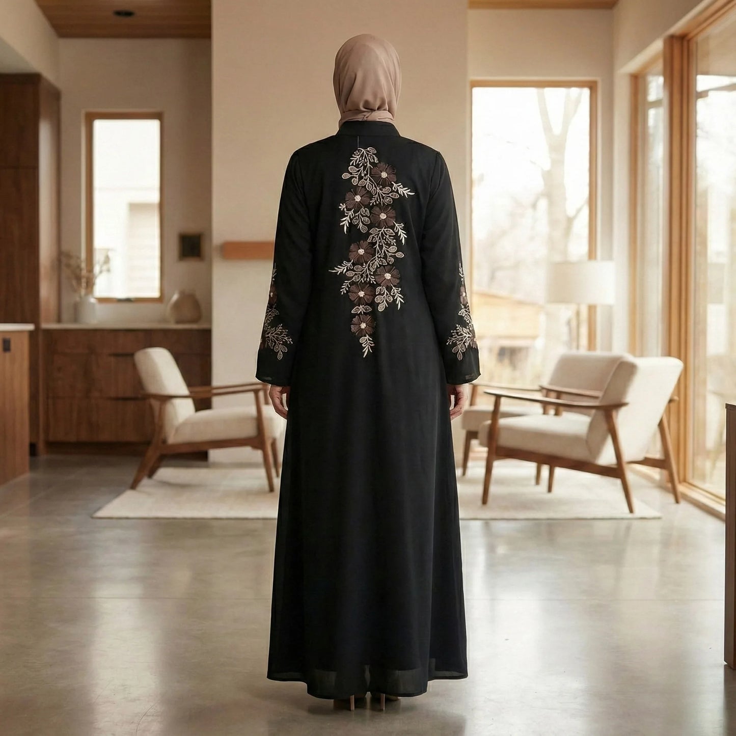 Premium Abaya with Thread embroidery