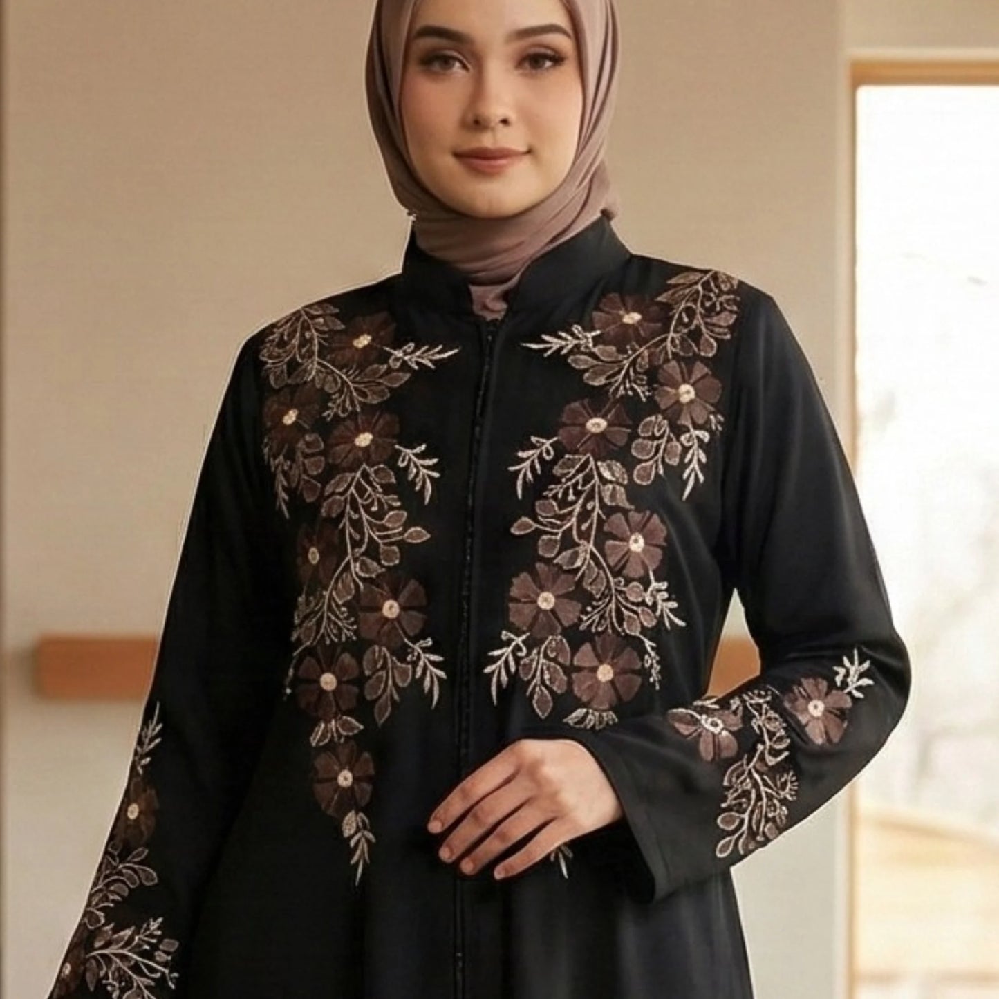 Premium Abaya with Thread embroidery