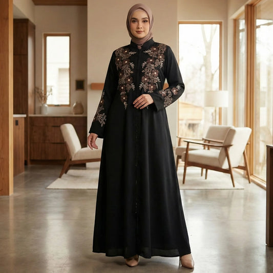 Premium Abaya with Thread embroidery