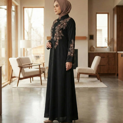 Premium Abaya with Thread embroidery