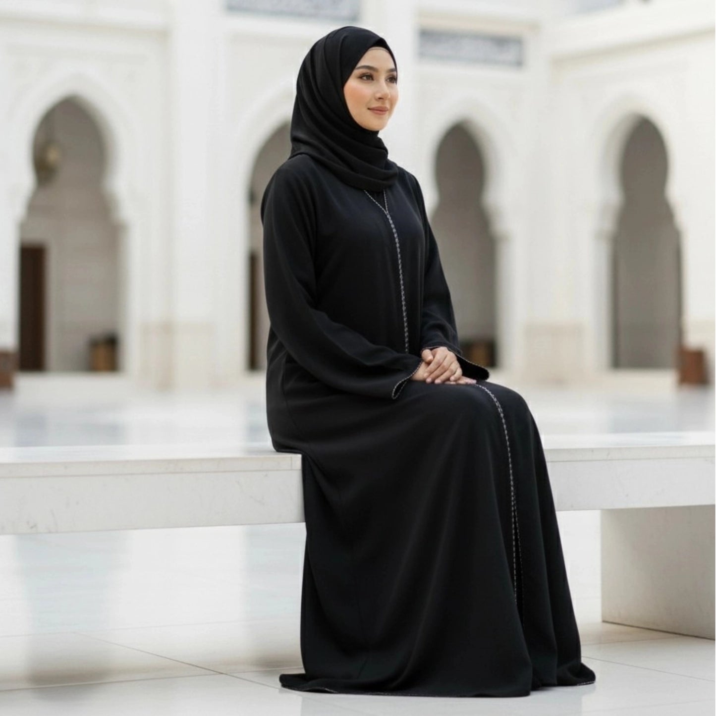 Imported Nida Abaya with Dubai Lace