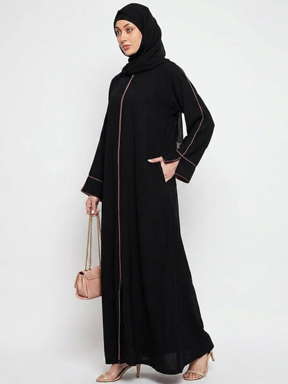 Essential Abayas - Pink Piping