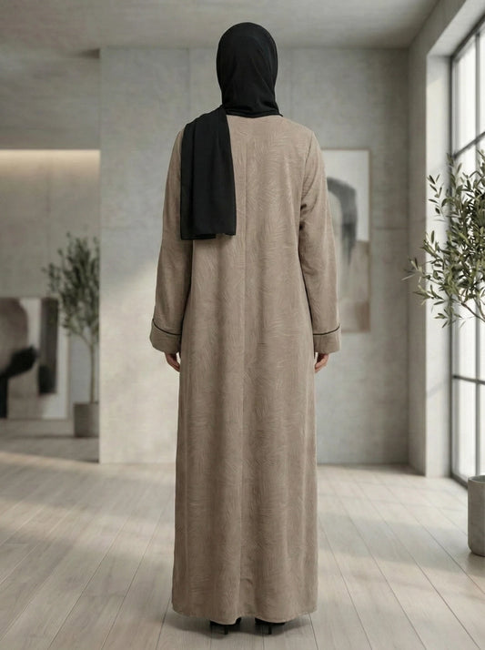 Dubai Imported self-design Abaya - Full Zip