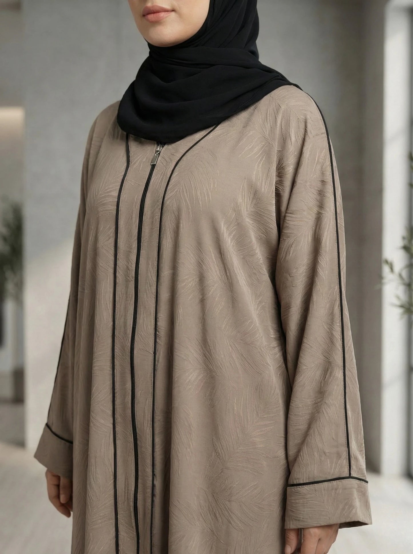 Dubai Imported self-design Abaya - Full Zip