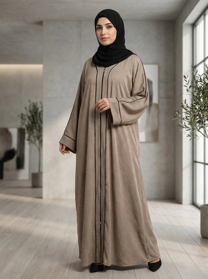 Dubai Imported self-design Abaya - Full Zip