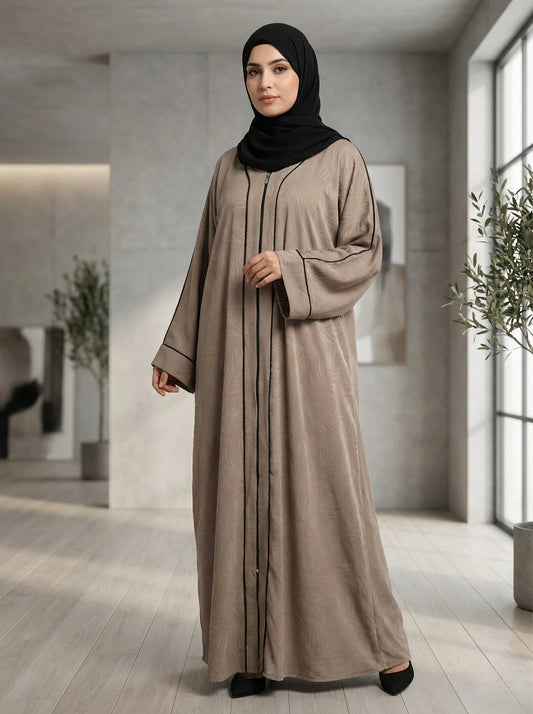 Dubai Imported self-design Abaya - Full Zip