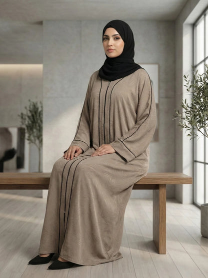 Dubai Imported self-design Abaya - Full Zip