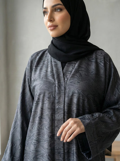Dubai Imported Self-designed Abaya - Front Open