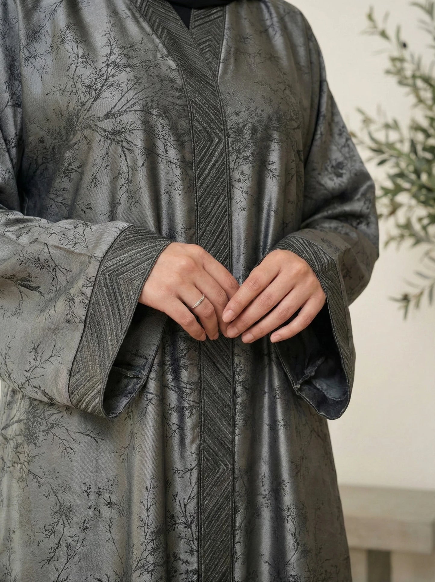 Dubai Imported Self-designed Abaya - Front Open