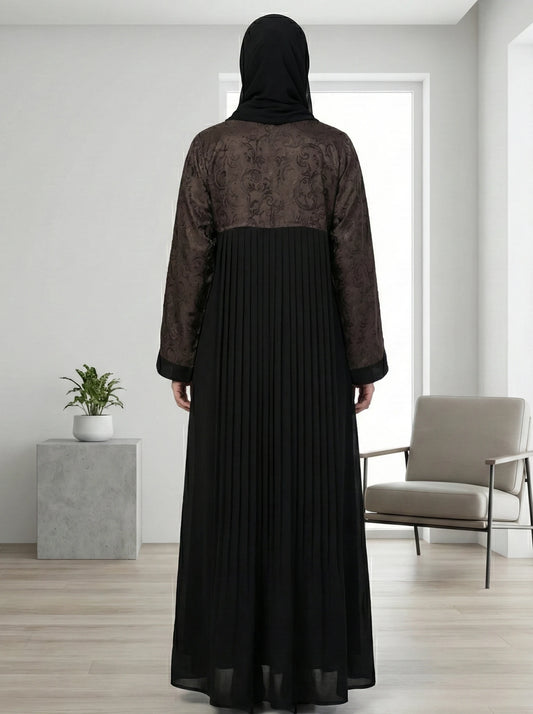 Dubai Imported Jacquard & Pleated Abaya