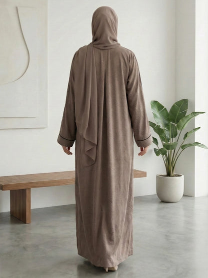 Dubai Imported Jacquard Abaya – Full Zip