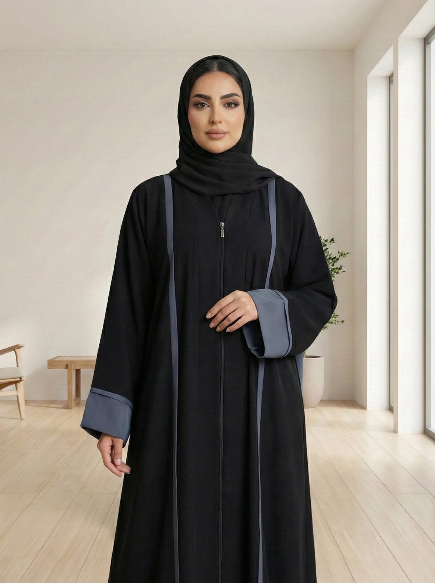 Dubai Imported Zoom Fabric Abaya – Full Zip