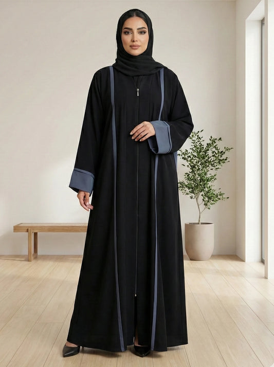 Dubai Imported Zoom Fabric Abaya – Full Zip