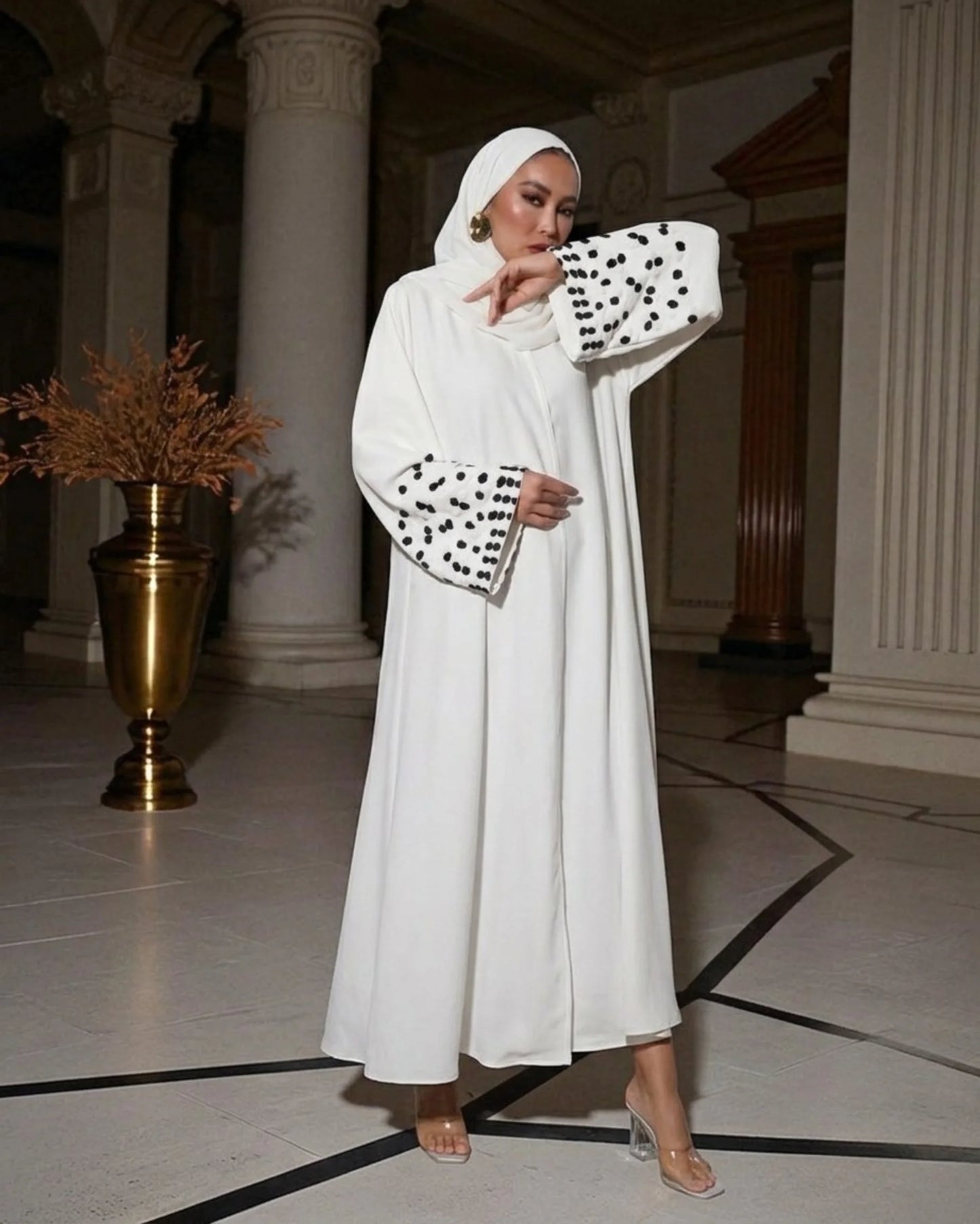 White Abaya - Panda Sleeves