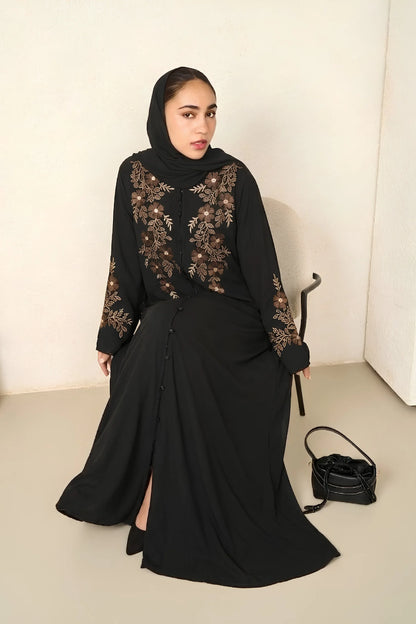 Premium Abaya with Thread embroidery