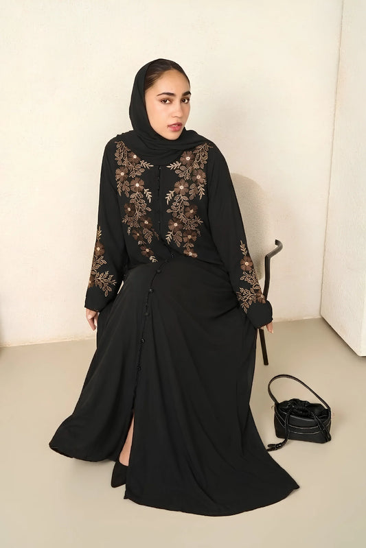 Premium Abaya with Thread embroidery