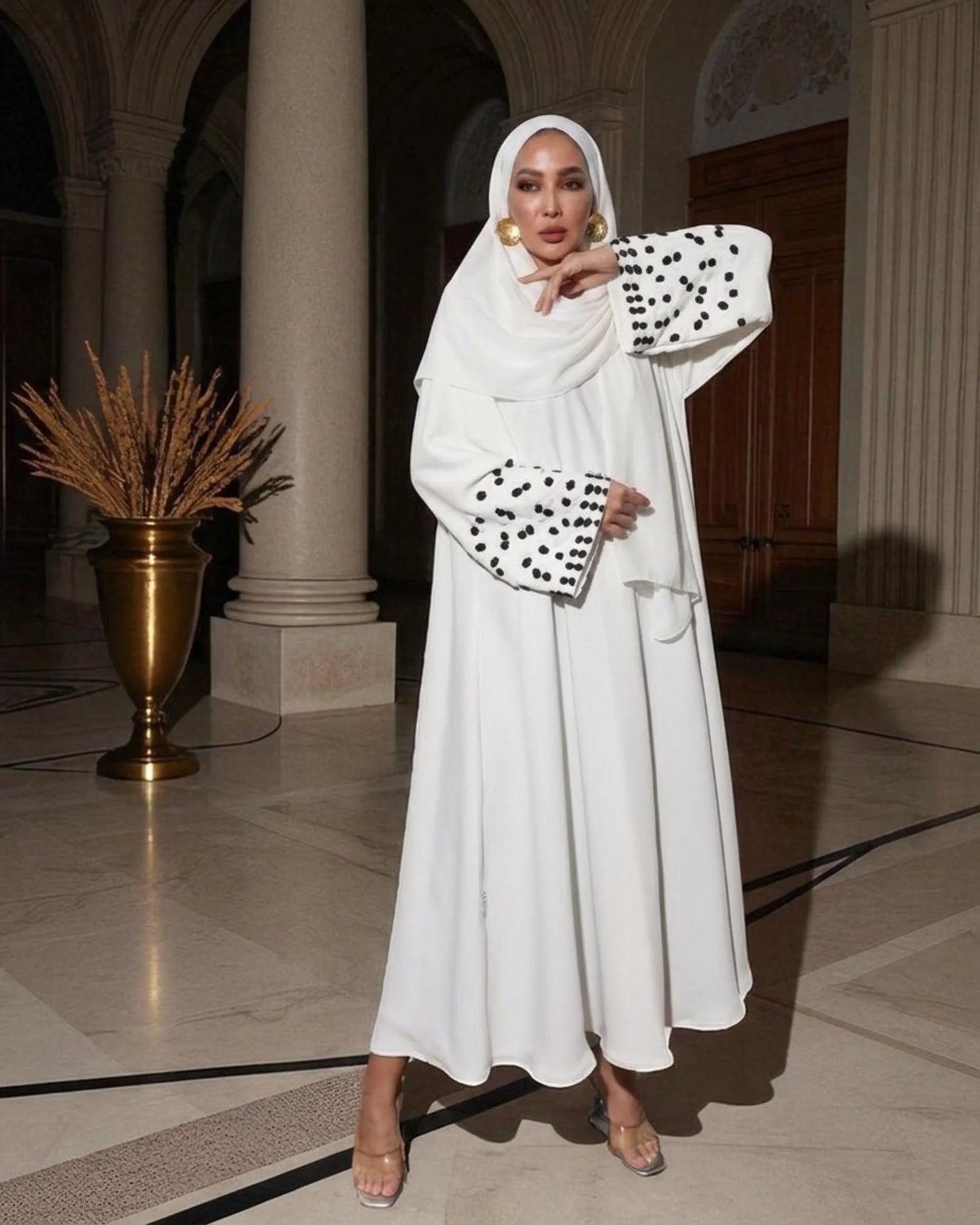 White Abaya - Panda Sleeves