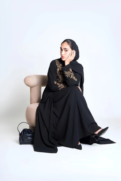 Premium Abaya with Thread embroidery
