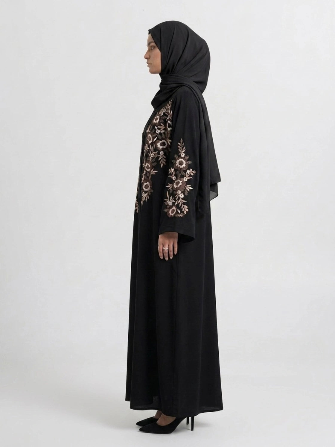 Embroidered Abayas - Flower bloom