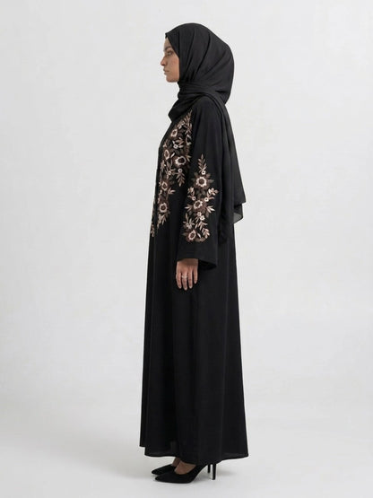 Embroidered Abayas - Flower bloom