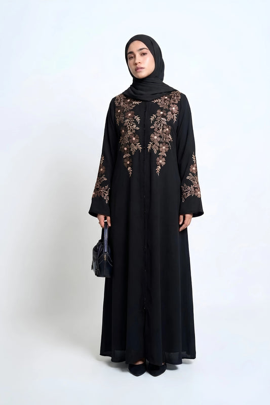 Premium Abaya with Thread embroidery