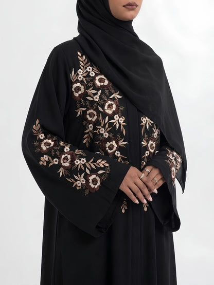 Embroidered Abayas - Flower bloom
