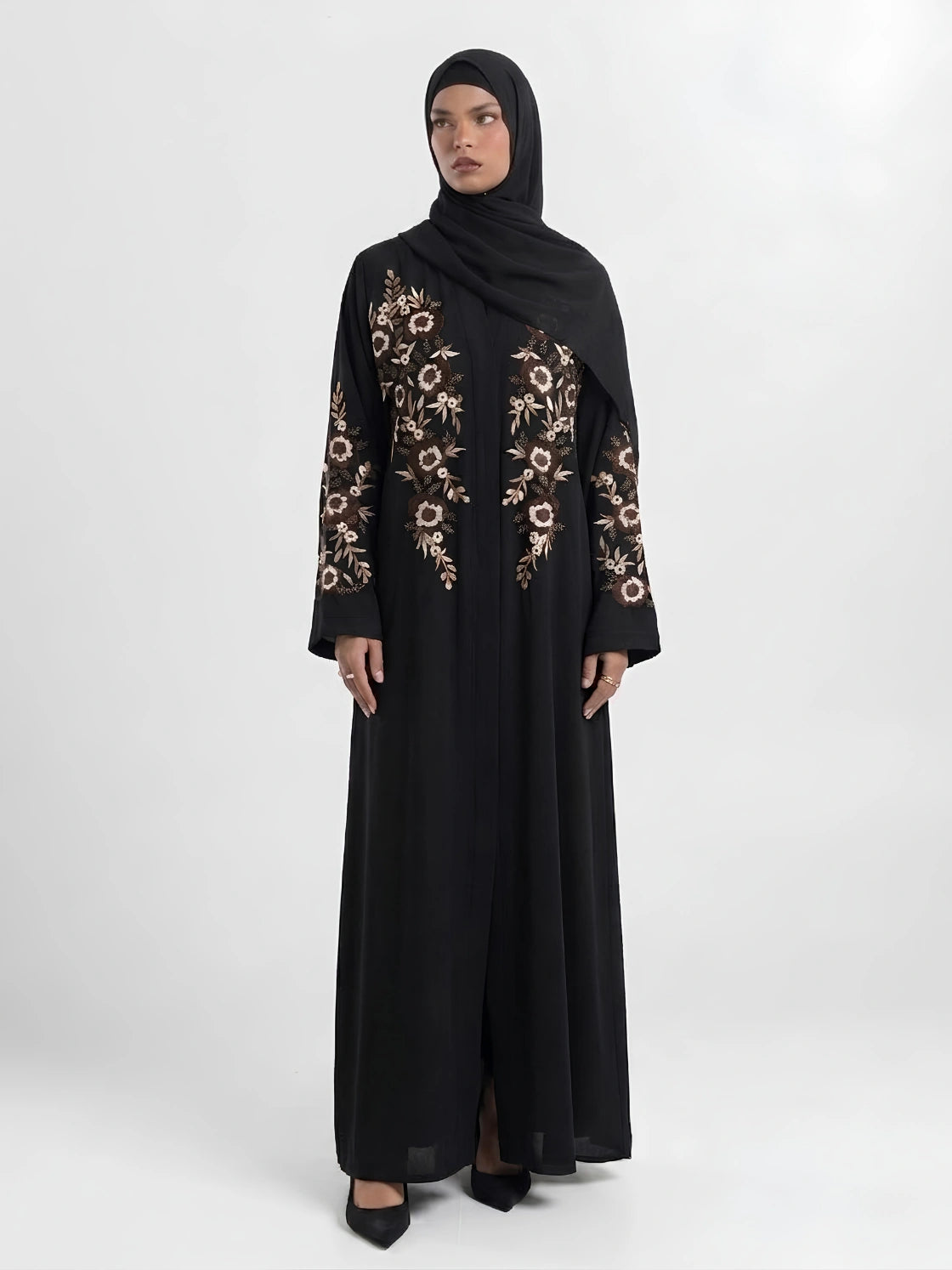 Embroidered Abayas - Flower bloom