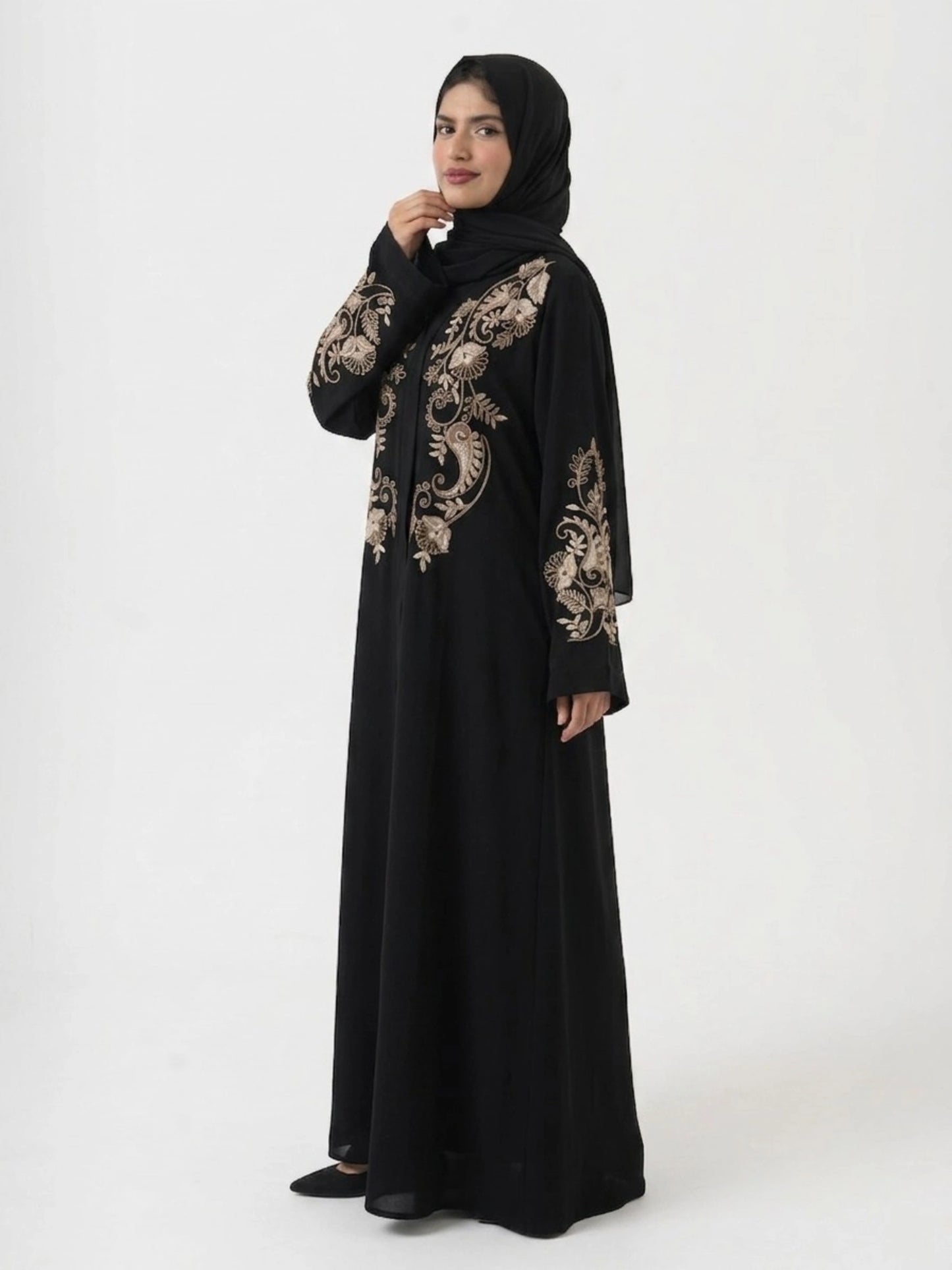 Embroidered Abayas - Paisley