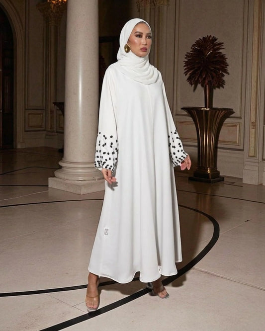 White Abaya - Panda Sleeves