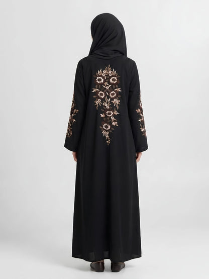 Embroidered Abayas - Flower bloom